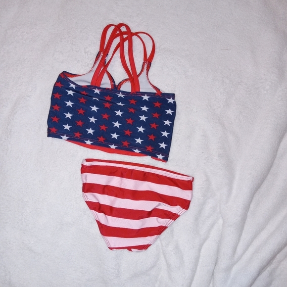 5 for $10 Joe Boxer Patriotic Strappy Tankini size 12M - Picture 2 of 3